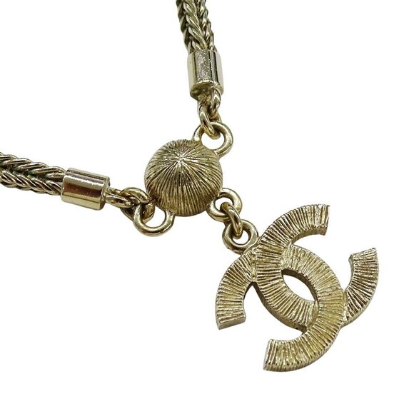 CHANEL Gold Logo Necklace - Picture 4 of 13